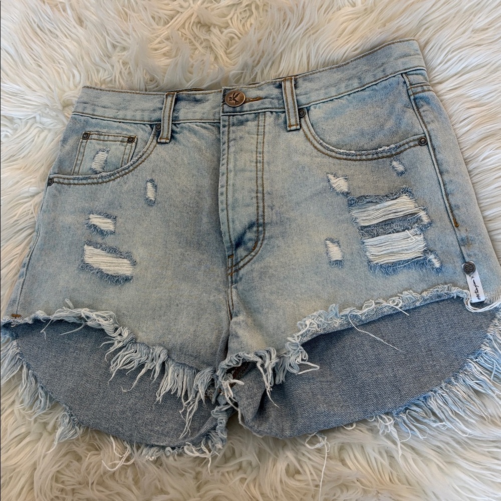 One teaspoon distressed frayed shorts